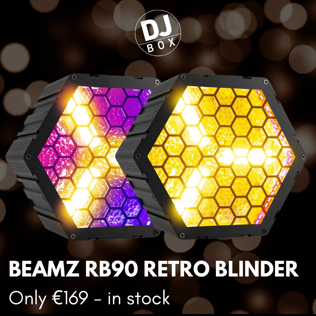 💡 BeamZ RB90 Retro Blinder retro blinder/par - visually stunning!

🔧 Clip together to create an array of fixtures or mount singles as needed

Only €169 and in stock in DJbox 

#stagelightingproduction #lightingpro #lightingprofessionals #beamz #beamzpro #retroblinder #rb90