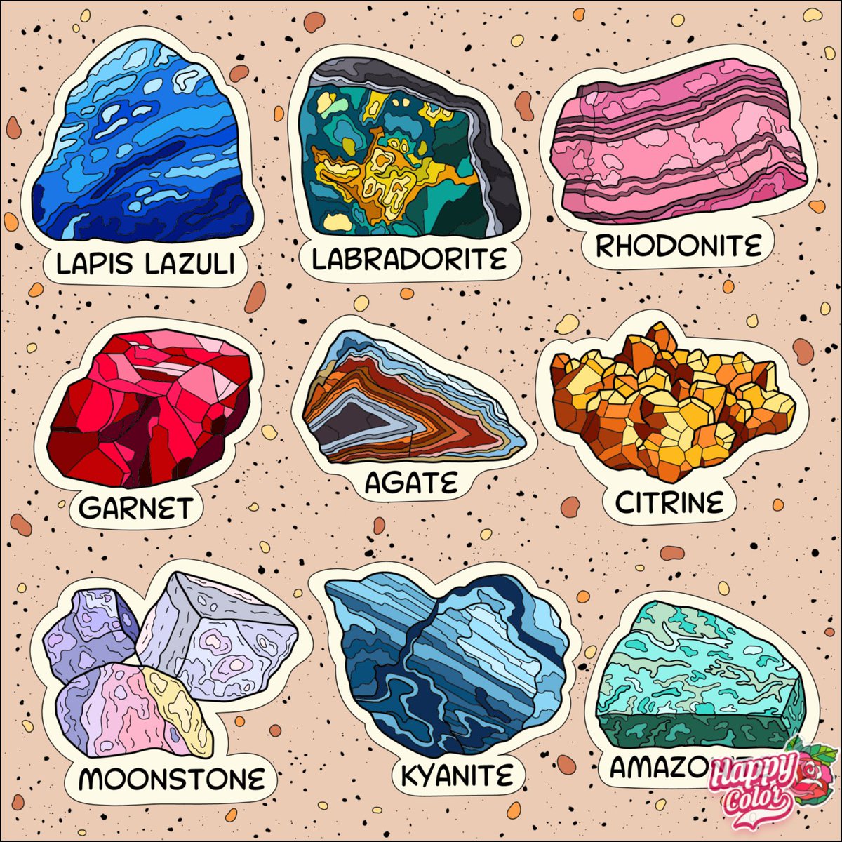 Semi-precious stones