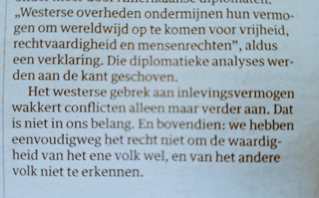 "Empathie is onze plicht" 
Eva Rammeloo in NRC (o12)