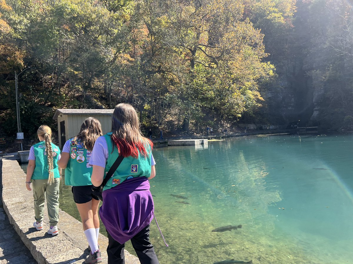 Our <a href="/girlscouts/">Girl Scouts</a>  troop #72010 worked on our #GirlScoutsLoveStateParks badge today at Roaring River State Park which included picking up over 400 pieces of trash! 🎣
