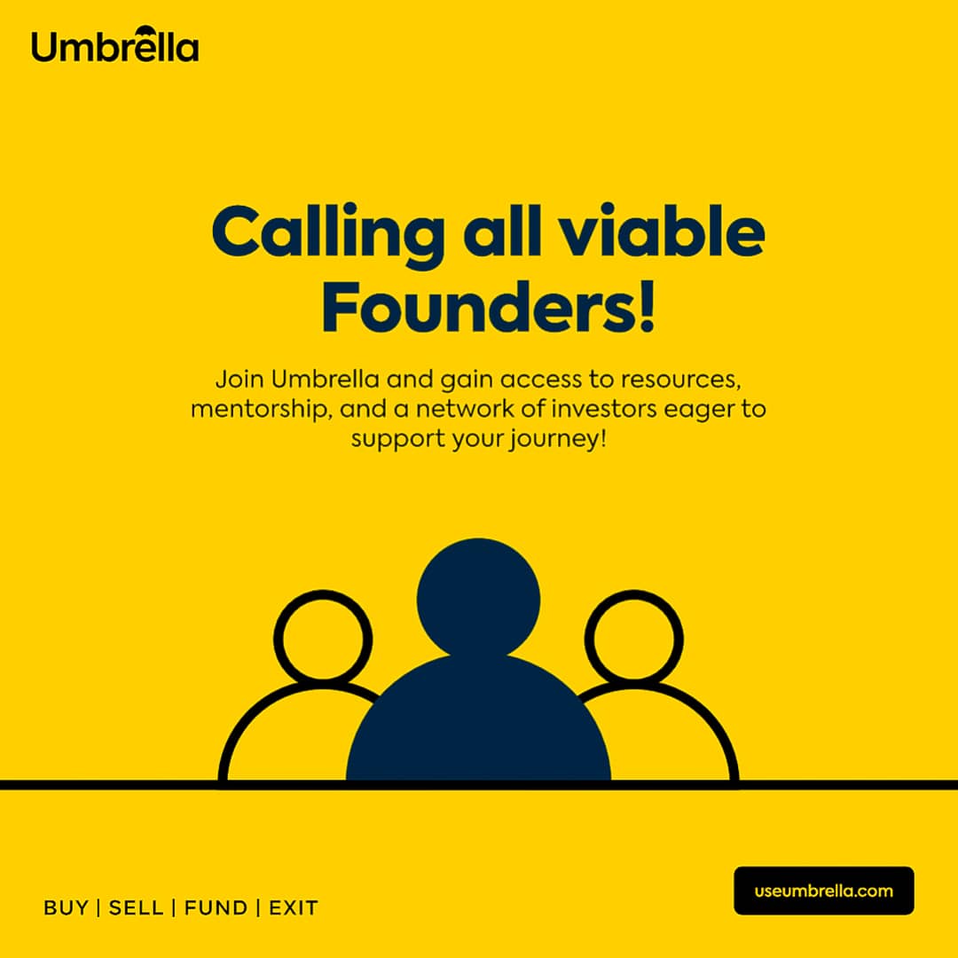 Are you a founder with a passion for innovation and a vision for success? Umbrella connects you with the resources, mentorship, and funding you need.
Join Umbrella where hyper-growth African founders thrive!  To get started, visit: useumbrella.com