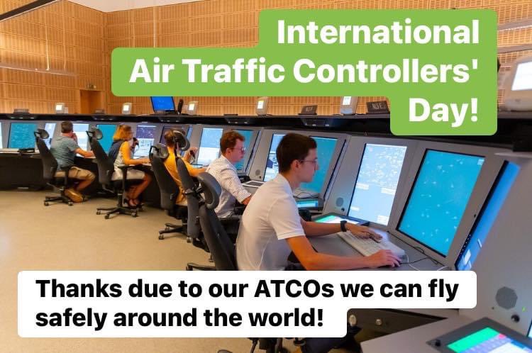 International Air Traffic Controllers' Day! 

Thanks due to our ATCOs we can fly safely around the world! 

🛫🙏🛬 #atco #skeyes #safety #controllers <a href="/ATCEUC/">ATCEUC</a>  <a href="/ifatca/">IFATCA</a>  <a href="/ITFglobalunion/">International Transport Workers' Federation (ITF)</a>