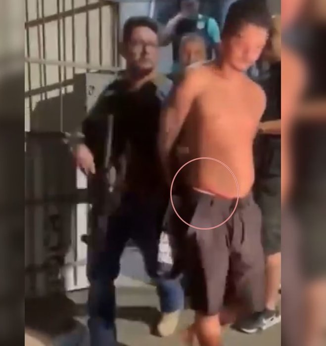 NP__Oficial's tweet image. 🚨 Veja: l Imagens mostram que 'Peida leite', homem mais perigoso do Espírito Santo, usava calcinha vermelha quando foi preso em Vila velha