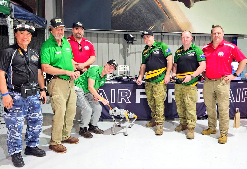 AUADRT's tweet photo. That's a wrap for #DroneRacing at @TemoraAviation Museum #WarbirdsDownUnder! #Scout the Robodog and the team worked #STEM and simulators full speed!
#SendIt!
#Temora
@RAAF_ACAUST @AustralianArmy @AusAirForce @CAF_Australia @ChiefAusArmy @SEAC_ADF https://t.co/tGhyNa7iLL
