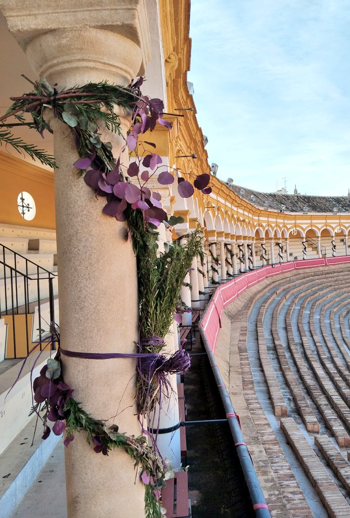 RPeralta_'s tweet photo. La Plaza de toros de Sevilla hoy huele a Romero y se viste de nazareno de los Gitanos. https://t.co/T4r12xoIpG