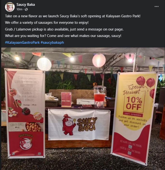 morALfiberr's tweet photo. Hi friends, If you're near Makati, feel free to drop by! :) This sausage will be nostalgic especially U-belt peeps na tumatambay dati sa Cow Wow :> https://t.co/hMJI1nzASK
