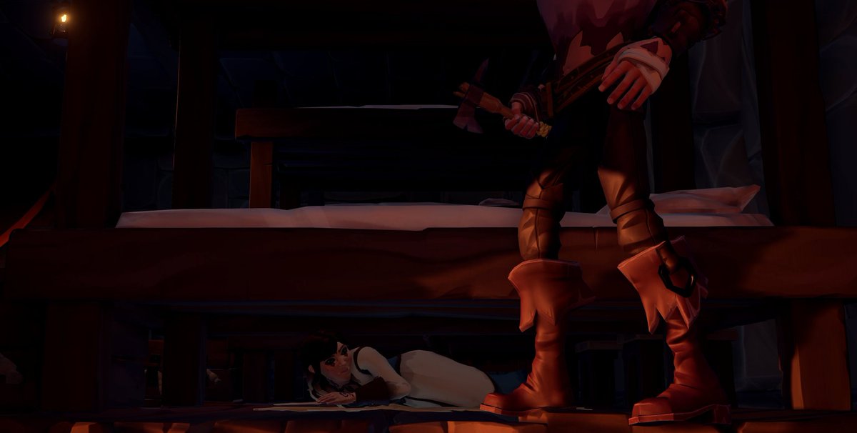 Don't breathe! 🫢

(Repost: One of my favorite shots we did)

<a href="/SeaOfThieves/">Sea of Thieves</a>
#SotShot : Ghouls and Ghosts
#SeaOfThieves #VirtualPhotography