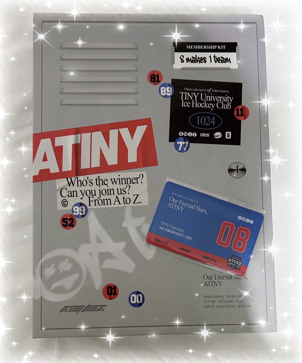 atzsan__1024's tweet photo. やっとATINY 5期membership kit届いた〜🧾📦
2期からのを並べてみるとサイズ感は小さくなったけど集合を見るとコンセプトもだけどATEEZの成長を感じた〜✨️
黒スーツはもうねカッコよすぎて無理←
#00IE #ATEEZ #エイティーズ #アチズ https://t.co/lLw0S5fawA