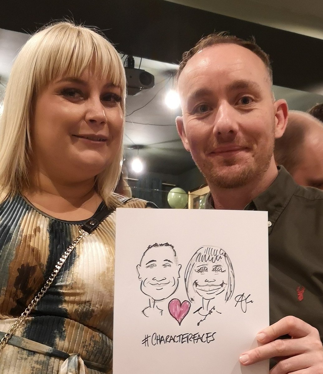 characterfaces's tweet photo. Lovely Engagement Party at Bedlington
.
#caricatures
#caricaturesweddings 
#weddingsnortheast  
#CaricatureArtist https://t.co/6kIVtf3jOE