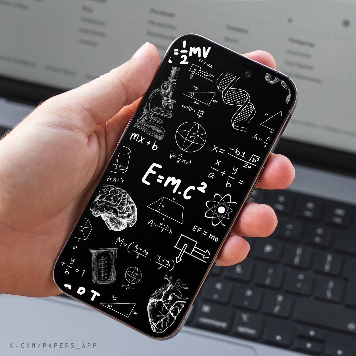 Papers_app's tweet image. Physics Wallpaper 💥⚛️