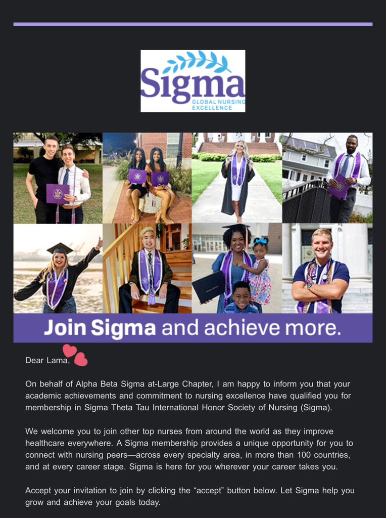 I am honored to be recognized by such a distinguished organization. 

I would like to extend my heartfelt thanks to <a href="/NDahlawi/">Nada Dahlawi</a> and <a href="/MsBinAli/">Wafaa Bin Ali</a>. Your support and kindness have made a significant impact. 🌟💜

I can’t wait to contribute to this amazing community, <a href="/AlphBeSigma/">Alpha Beta Sigma At-Large Chapter</a>! 🤩💜