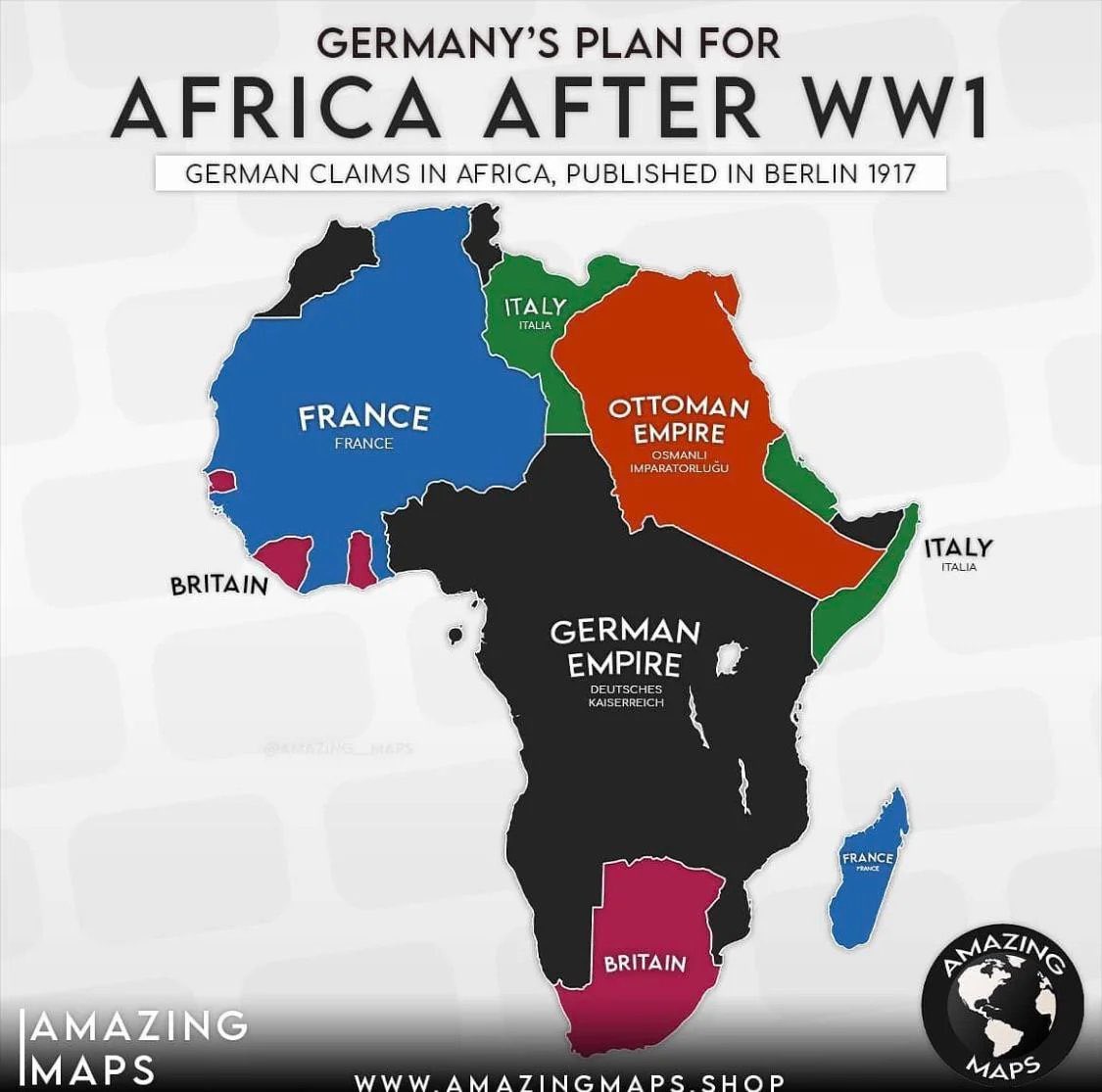 History can change in very short time - always remember that. US have bigger dream for your country than you 😂🙏🏼

Germany's plans for Africa after WW1. You will be surprised what’s the American plans for Middle East and Europe after the US led war in Ukraine, Russia, Syria,