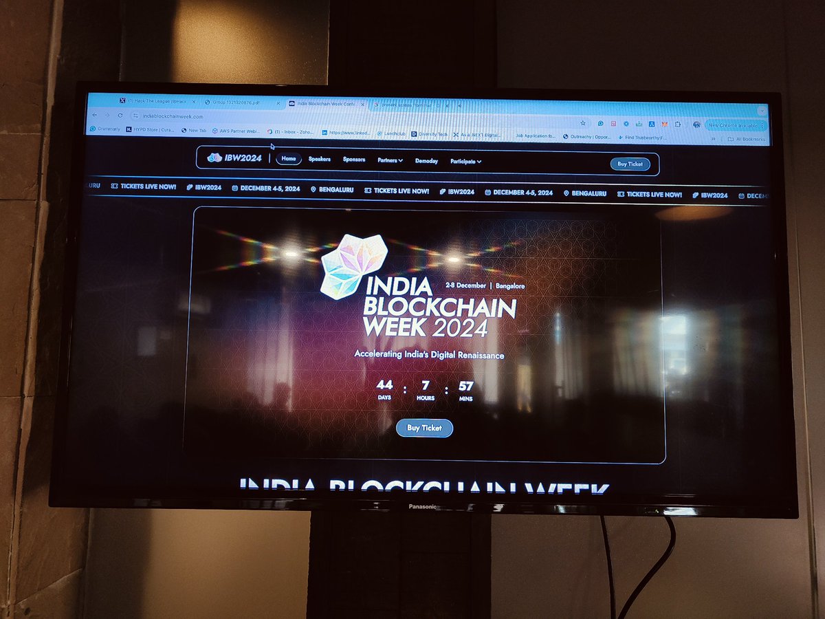 yaasshh69's tweet image. Huge thanks to @HackTheLeague for the incredible opportunity to learn about Indian Blockchain Week! Excited to dive deeper into the world of blockchain and innovation. Looking forward to what’s next! #Blockchain #IndianBlockchainWeek
@IBWofficial
