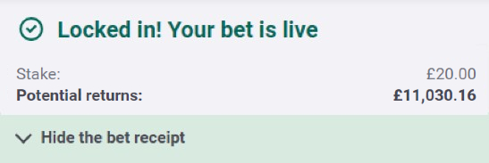 EmilyTaylorTips's tweet photo. 🚨 550/1 PREMIER LEAGUE BET BUILDER IS READY!

• £20 returns £11,030
• Won a 78/1 longshot last week
• Bet builders, cards bets and first half fouls will be posted in my group today

Looks an easy winner 😍

SMASH LIKE ♥️ if you want a look. https://t.co/GGNsa4UyS0