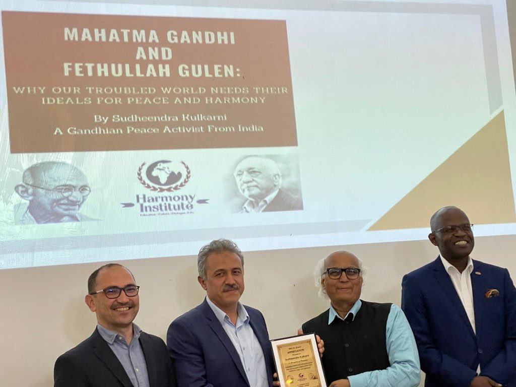 SudheenKulkarni's tweet photo. I strongly protest the illegal abduction of seven Turkish nationals in Kenya by agents of the repressive Erdogan govt. They are under UNHCR protection. 

One of them is my friend Mustafa Genc (extreme left) who hosted my talk in Nairobi in 2022 on Mahatma Gandhi and renowned Sufi scholar Fethullah Gulen.

Erdogan govt’s persecution of the followers of Gulen, whose is an enlightened Islamic voice against religious extremism and terrorism, must end.

@WilliamsRuto