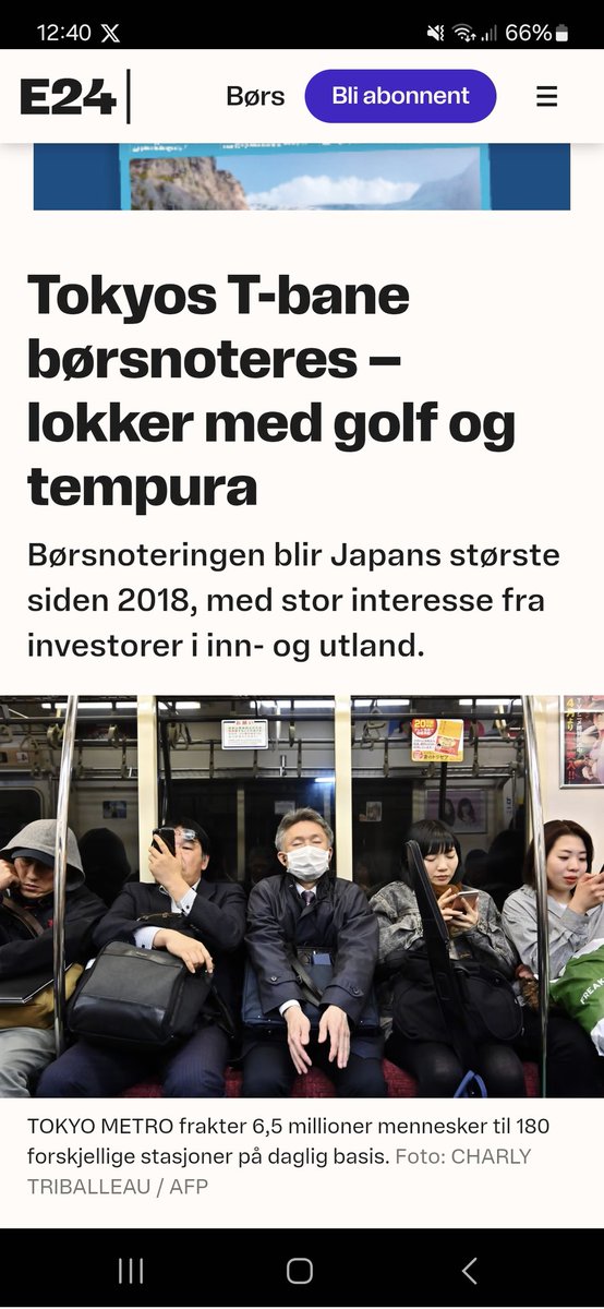 Tokyos T-bane børsnoteres – nå kan du endelig investere i å sitte fast mellom en businessmann som sover, og en tenåring som streamer anime, mens du drømmer om tempura og golf på neste stopp