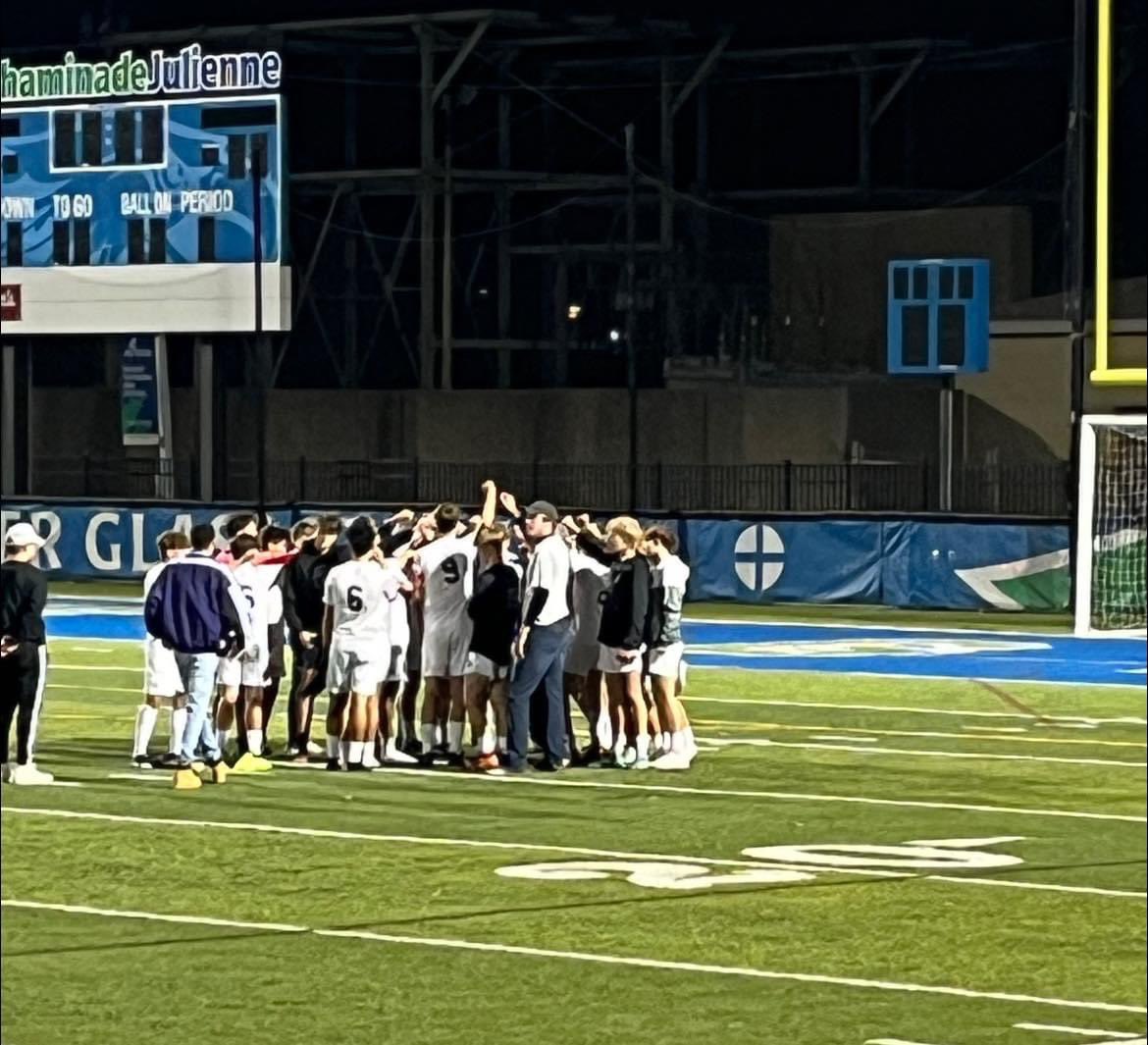 The last huddle for these 24 together!!
For some Seniors, it was their last time on a soccer field as they hang up their cleats to end an era.
Thank you Butler fans for coming out to support these boys tonight. 
#weareaviators