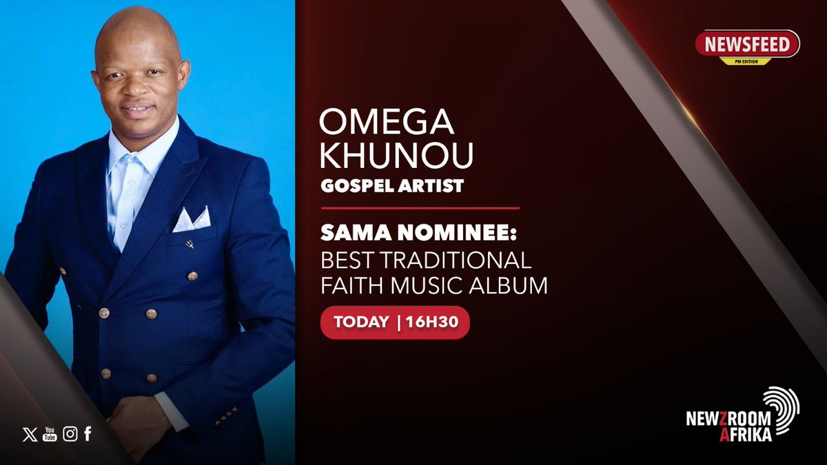 OmegaKhunou's tweet photo. Morning beautiful people 🥰🥰Catch me LIVE on NEWZROOM AFRIKA this afternoon 16:30 , will be talking about my SAMA 30 nomination 😊😊

BEST TRADITIONAL FAITH MUSIC ALBUM 🔥🔥

🙌🙌MO RORISENG🙌🙌

@Newzroom405 
#Mororiseng
#OmegaKhunou https://t.co/m2yLB0jUUb