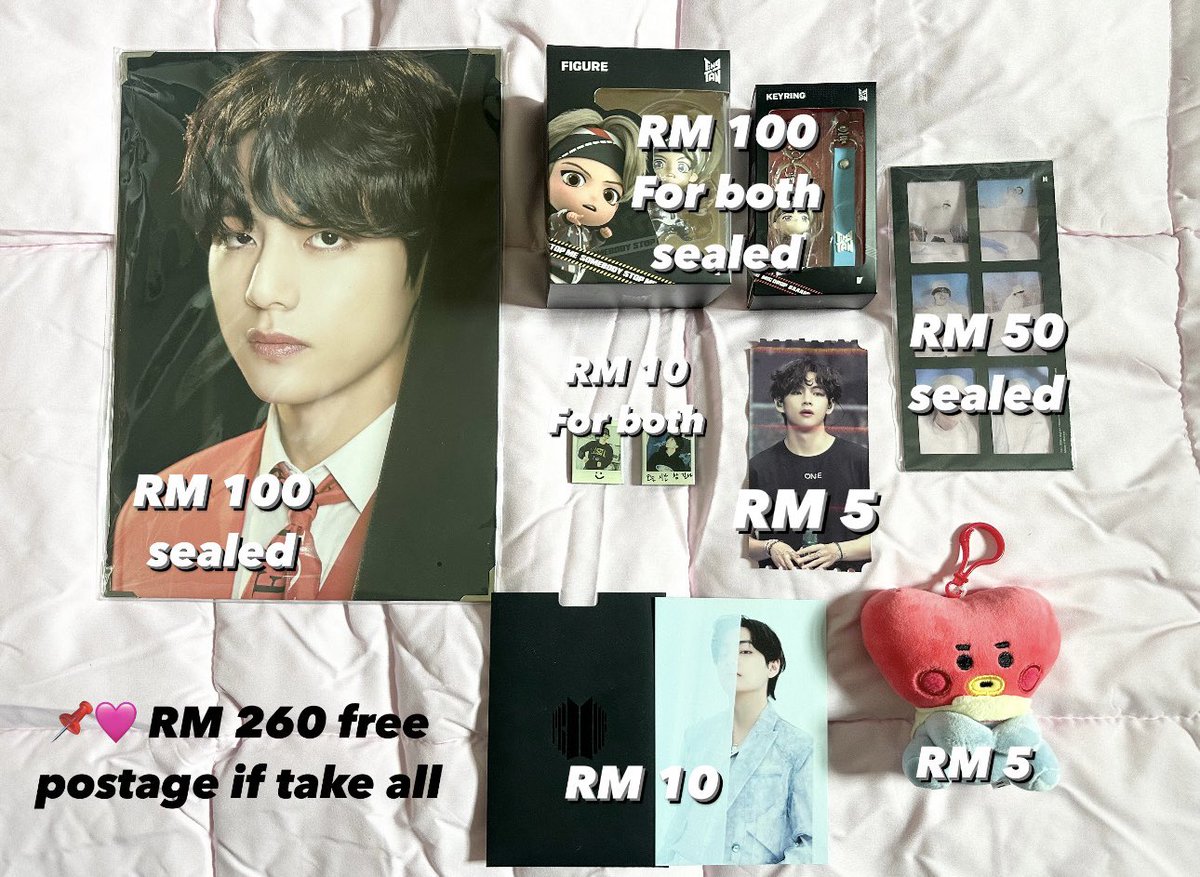 ndyathv's tweet photo. Wts my bts collection 🩷
free postage to wm &amp; em ✨ anything can dm me 💌 #pasarbts #pasarBTS #pasarBTSMY #myARMYjual #myARMYbeli @BTSMarketMY @pasarBTS @pasarbtsXtxt https://t.co/h3OGfwXVNM