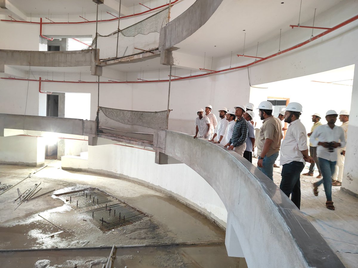 dhruv_jatti's tweet photo. Had the chance to visit the ongoing construction of the Anubhava Mantapa in Basavakalyan. It’s going to be at the heart of spreading across the values of Guru Basavanna to the world once it’s ready. 

Back in 1955 when Sri jayachamarajendra wodeyar & Sri. BD Jatti laid the foundation stone, it was envisioned that people from across the world should visit here, therefore, the name, in 1958, from Kille Kalyana to Basava Kalyana was changed. It was always Mutya’s dream to make lord Basava’s teachings a global phenomena. 

Ever since then, a lot has happened and the efforts of Government of Karnataka and especially Sri. @eshwar_khandre sir to make it a reality is a blessing for all Sharanarus. 

There is a huge potential of a tourism eco system to be built around the Anubhava Mantapa which will boost the socio- economy of Kalyan Karnataka. 

#Karnataka