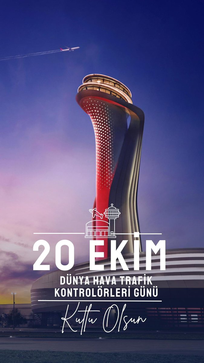 1 milyon km2’lik Türk Hava Sahasında, hava trafiğininin emniyetli ve kesintisiz bir şekilde yönetilmesi için 7 gün 24 saat fedâkarca hizmet eden ve gökyüzünde güvende olmamızı sağlayan hava trafik kontrolörlerimizin "20 Ekim Dünya Hava Trafik Kontrolörleri Günü"nü kutluyorum✈️🇹🇷