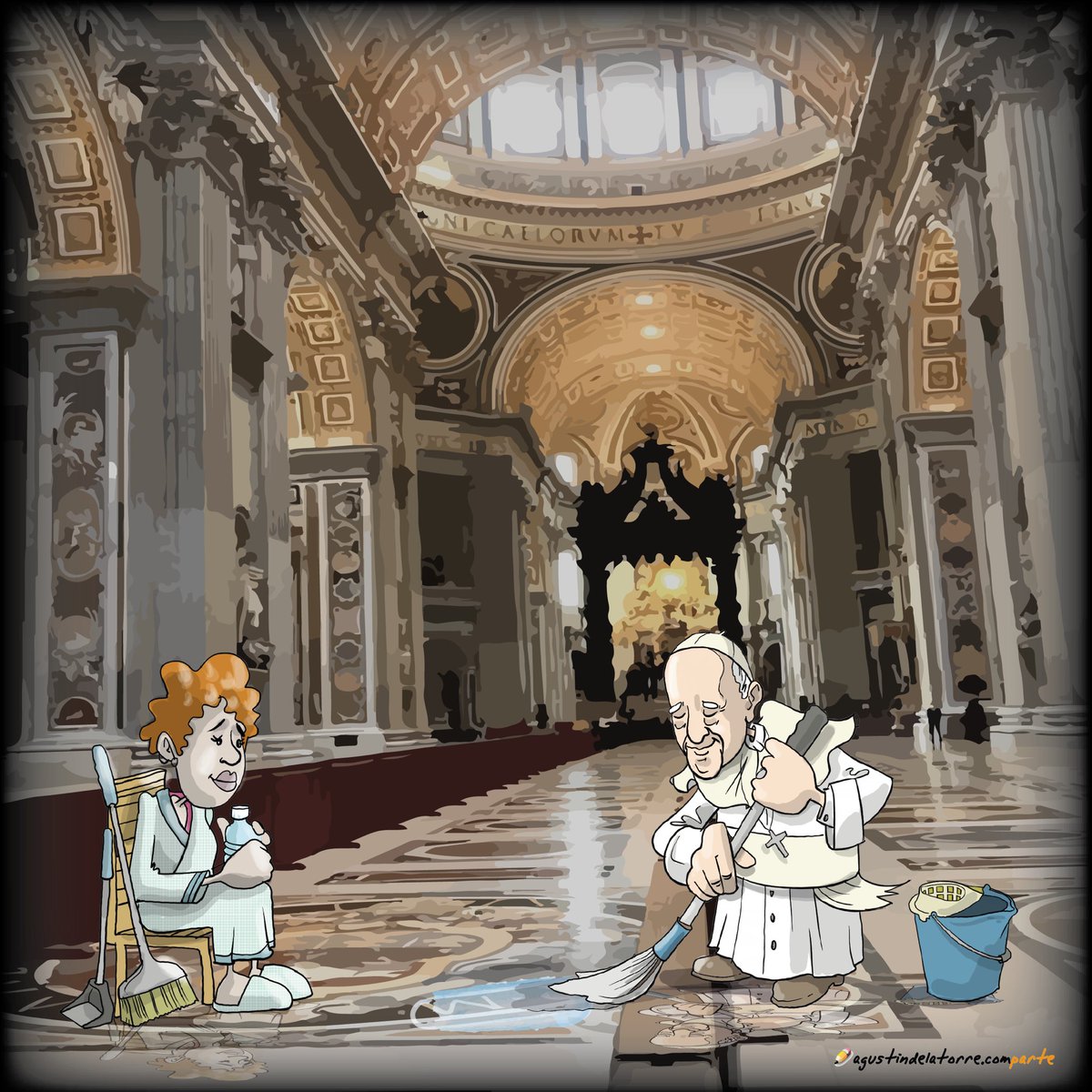 agustindlatorre's tweet photo. “Que el título de SERVIDOR opaque cada ve más al de EMINENCIA” Palabras del Papa Francisco #EvangelioDeHoy El primero, el último….#Evangelio #bienaventuranzas #compArte #Ama #GodIsGood  #nuevaevangelizaccion #Cambiaelmundo #NuevaIglesia #ElSoploIlustrado
@ReligionDigit https://t.co/FnABo5zTIi