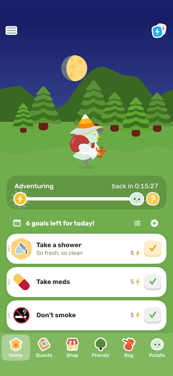 brookesbits's tweet photo. i found the cutest little app and it’s amazing at tracking to do’s.. and if you do them you get rewards towards cute clothes and furniture for you’re little bird.. and the more you do the more your bird goes on adventures and learns new things 😭

https://t.co/i5ZfQcPmrg https://t.co/x5X1eIGDpH