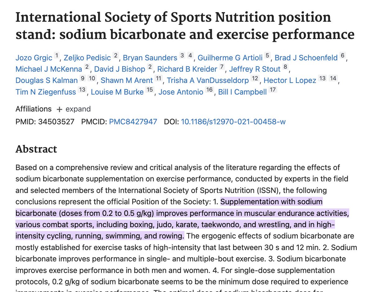 AlpacaAurelius's tweet photo. Baking soda improves exercise performance in running, cycling, combat sports, swimming, rowing, single bout exercise...

One of the best pre workouts there is. https://t.co/dfA3A7kFs0