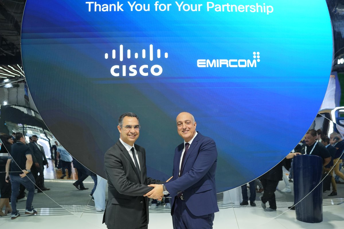 ciscomiddleeast's tweet photo. This year at GITEX 2024, we had the pleasure of hosting one of our key sponsors and partners @Emircom_me. Together, we showcased the latest in 'Modernize Infrastructure', including Emircom's #sustainability dashboard through their subsidiary #SEnergy.

@GITEX_GLOBAL
#CiscoGITEX https://t.co/m39zVwQDCu