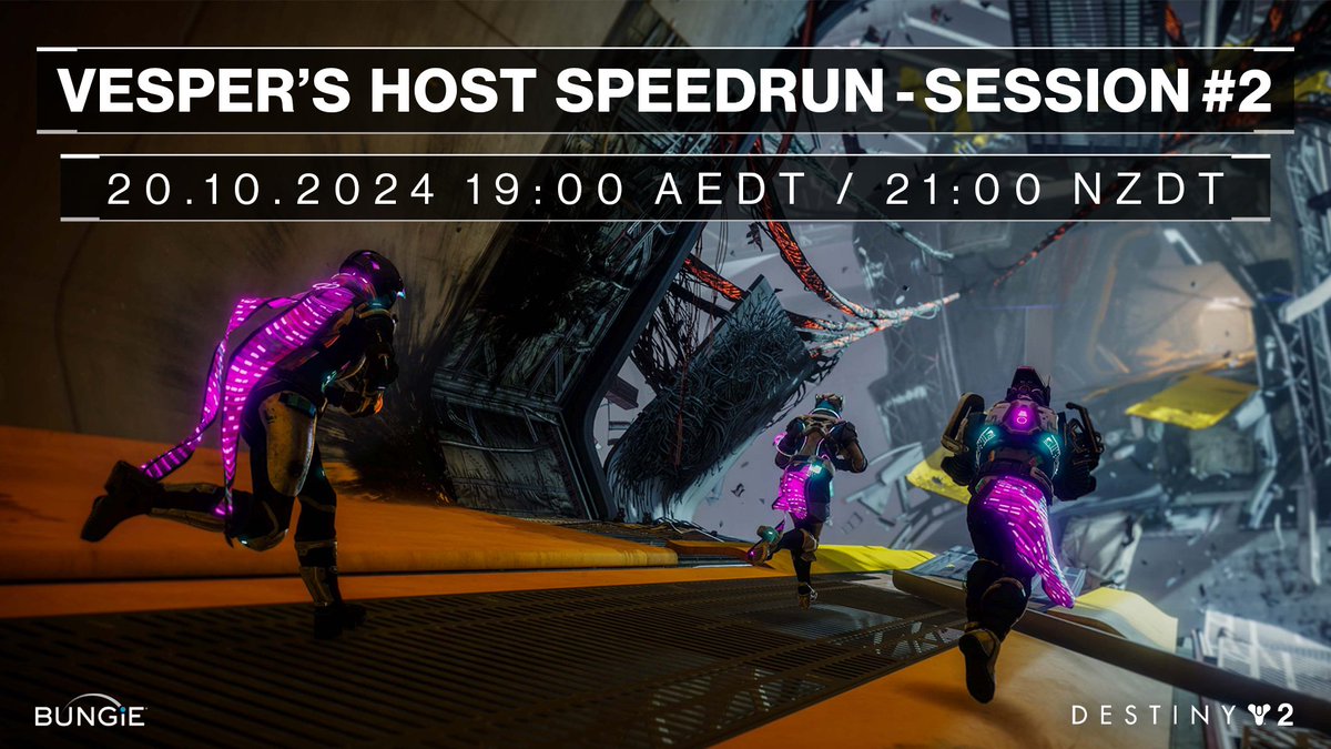 Butters_X's tweet photo. Our 2nd #VespersHost Dungeon Speedrun with @ZiggyDStarcraft &amp; @Rin_Vixen starts in 1hr!

We've got more Tower Pamphlet Emblems too thanks to @DestinyGameANZ 

#BungieCreator #Ad #Destiny2 https://t.co/0zs0hTXlZF