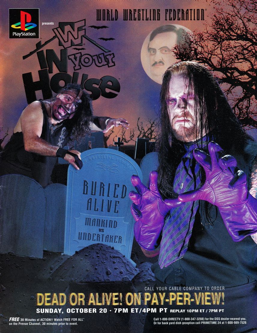 On this day in 1996: In Your House 11: Buried Alive took place at the Market Square Arena, Indianapolis, Indiana! 🏡🪦 #WWF #WWE #Undertaker #Mankind #MickFoley #InYourHouse