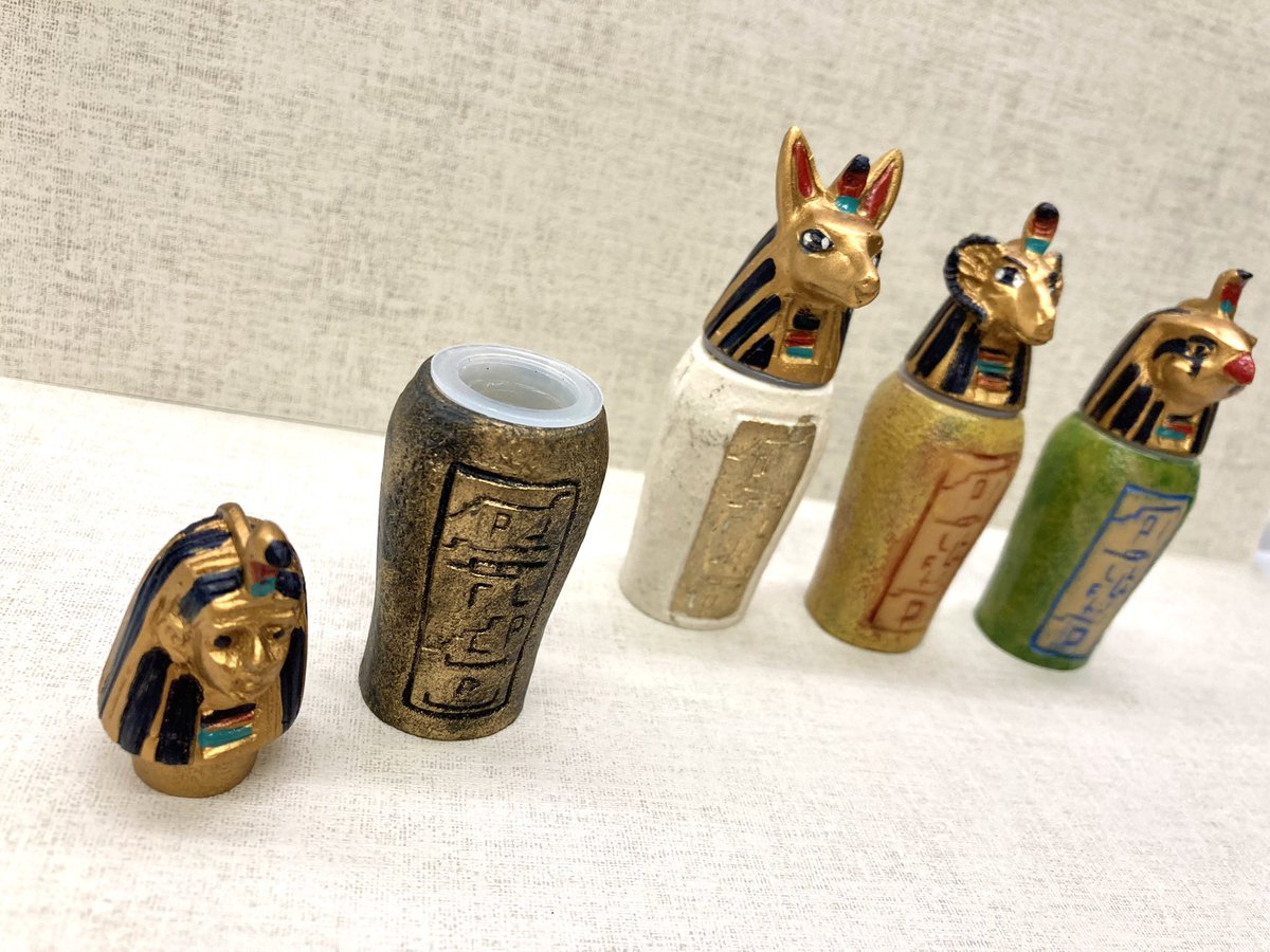 ハンドペイント カノープセット」 古代エジプトで、ミイラ作りの際に王