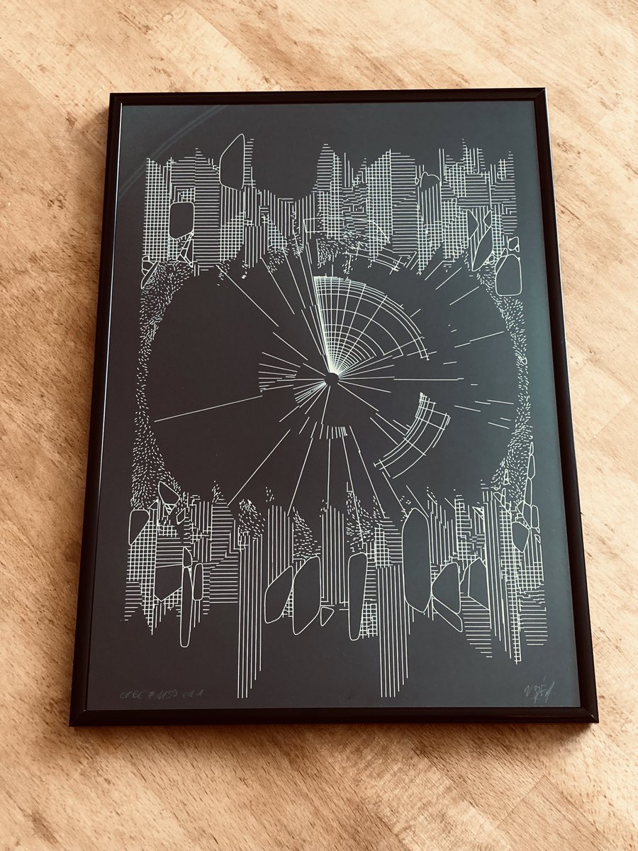 serendipityarty's tweet image. If you had to choose : the physical or the print ? The plotter or the tokenized file ?
Here, Orbe #1139 by Julien Gachadoat @v3ga