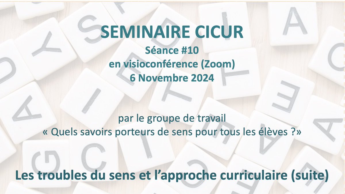 Quel sens les enseignants donnent-ils à leur métier pour faire entrer les élèves dans les apprentissages ? Séminaire <a href="/CICURCurriculum/">CICUR</a> à venir avec  Anne Simonot, Florence Douarin, Olivier Lerbour et Sophie Poilpot curriculum.hypotheses.org/6551