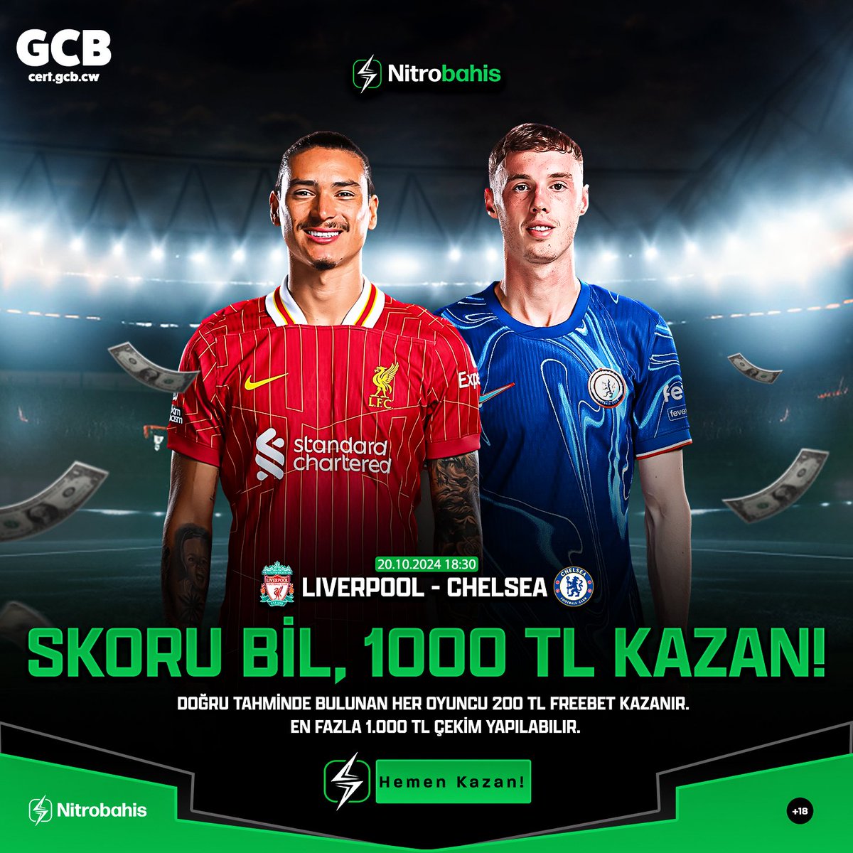 ⚡️ PREMİER LİG'DE DEV MAÇ⚡️

⚠️ NİTRO HER ZAMAN KAZANDIRIYOR!

⚽️ LİVERPOOL 🆚 CHELSEA ⚽️

⚽️ Karşılaşmanın Skoru Ne Olur?

🍀 Bizi takip et, RT'le, 3 arkadaşını etiketle
❤️ Formu doldurmayan üyelerimizin tahmini geçersizdir!

❤️ Etkinlik Katılım Formu: t.me/nitrokazanc