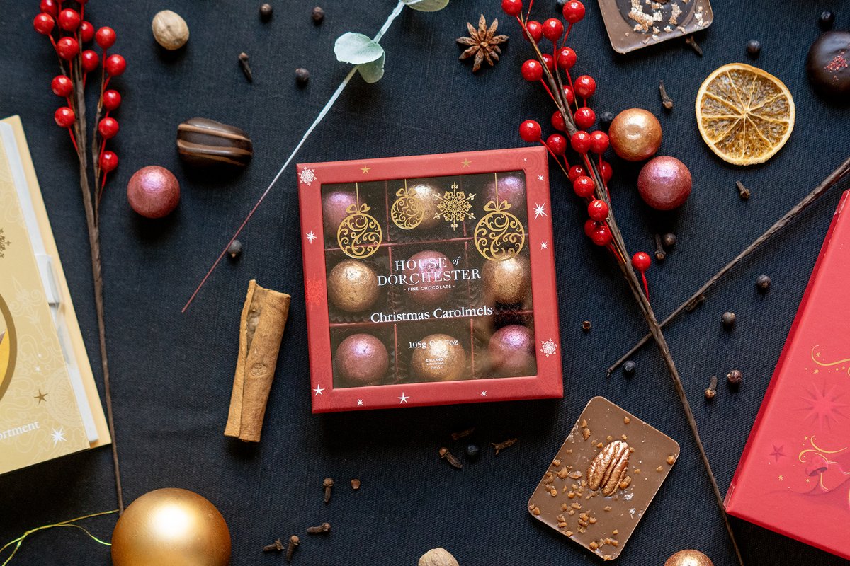 Add a bit of sparkle to your Christmas with our gorgeous Christmas Carolmels. Tasty salted caramel truffles covered in a wonderfully festive red or gold sparkly coating. 

Available online at houseofdorchester.com.