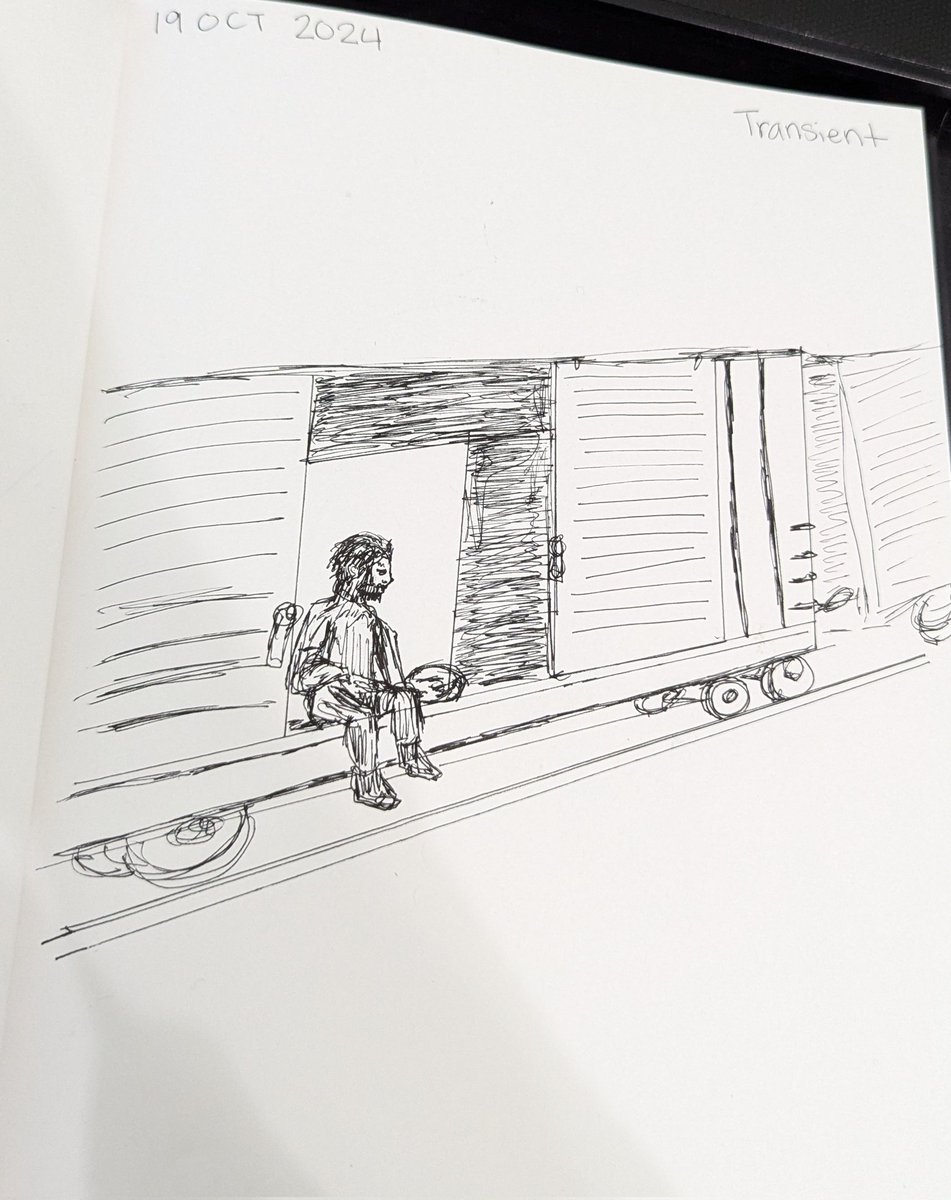 artemis_chloe's tweet photo. Day 19 of drawing every day in October 
Prompt: transient 
Prompt list: https://t.co/TE2WDsgwON
#streamink24 #train #transient https://t.co/oHBT93JfgQ