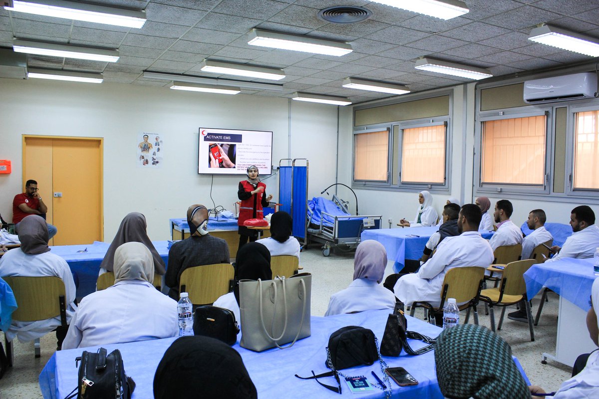 L_R_C_Benghazi's tweet photo. "Saving lives in emergencies" was the central theme of the BLS training organized by the Libyan Red Crescent, Benghazi, in collaboration with Benghazi University Clinical Skills Lab. https://t.co/3zOxynGEwu