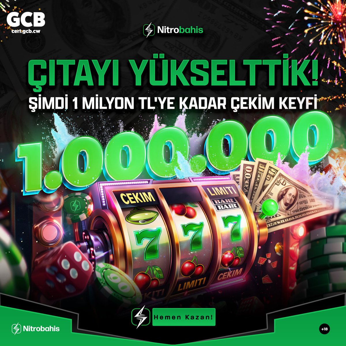 🟢 Gaza bastık geliyoruz!

💰1MİLYON Çekim Limiti ile keyfimiz yerinde.

🔥 Şu andan itibaren 1 Milyon TL'ye kadar Çekim Keyfini bahsin Nitro'sunda yaşayabilirsiniz. 

🔥 Nitro'yu sonuna kadar açmaya hazır mısın?

💻   Güncel Giriş: ws.tc/Nitrobahis