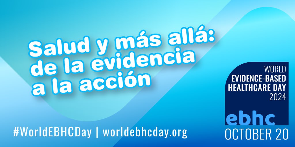 Hoy, 20 de octubre, se celebra el día mundial de los cuidados basados en la evidencia. Feliz día a todos los que aplican estos cuidados, somos #evidencers ✌️ #WorldEBHCDay