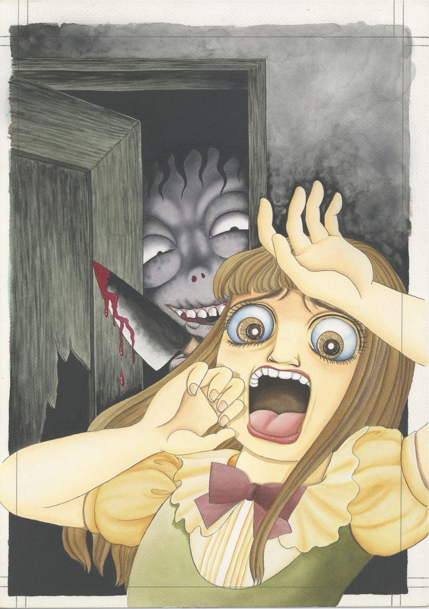 「3年ほどサスペリアの表紙を二人で描きました。 毎月、毎月…一月しかその表紙は見る」|犬木加奈子のイラスト