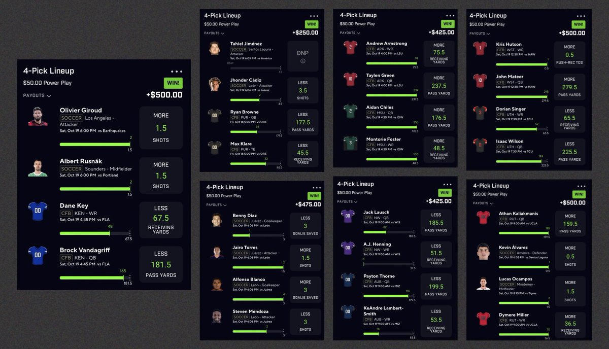 BlitzBetzEV's tweet image. PRIZEPICKS + FLIFF INFINITE MONEY GLITCH 💎

$4,058 in one day, doesn’t get much better than that 🤷‍♂️

I send out every single one of my plays in premium 😈

DM me “🏈” and I’ll hook you up with 30% off 🤝

👉 whop.com/blitz-betz 👈

#fliff #prizepicks #cfb #nfl #correlation