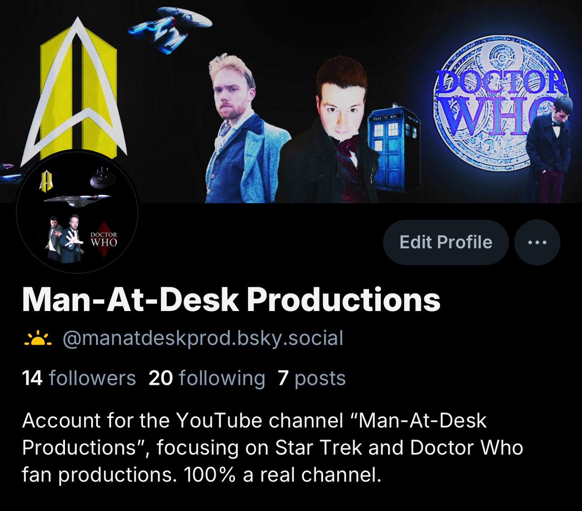 ManAtDeskProd's tweet image. We’re now also to be found where the sky is bluer. Join us there for more fun updates about new Doctors, new projects, and more!