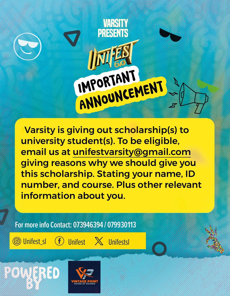 UnifestSl's tweet photo. Giving back because we are nothing without y’all https://t.co/aM3kTItMxx