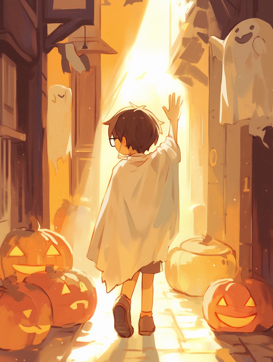 thanks, everyone... see you later~

#AIart #AIイラスト #ショタ #AIショタ部 #nijijourneyv6 #shota #halloween2024 #halloween #thanks #seeyou