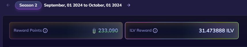 Je vous avais parlé du "play to airdrop" d'<a href="/illuviumio/">Illuvium</a>, le jeu que j'attends depuis des années
Les early adopters sont récompensés en tokens, pendant les 6 premiers mois
Voilà mes recompenses sur les 2 premiers mois (j'ai joué que la moitié d'aout et septembre)
~1200$/mois