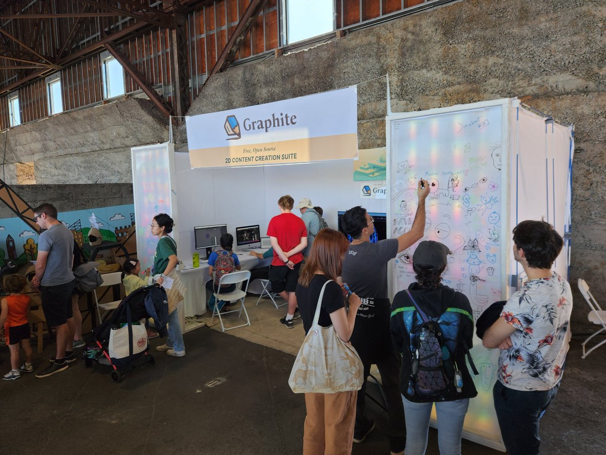 GraphiteEditor's tweet photo. Another day at the #MakerFaire with great reception from the creative community. See you tomorrow for the final day! #makerfairebayarea #MFBA24 https://t.co/o2Do58ZlVq