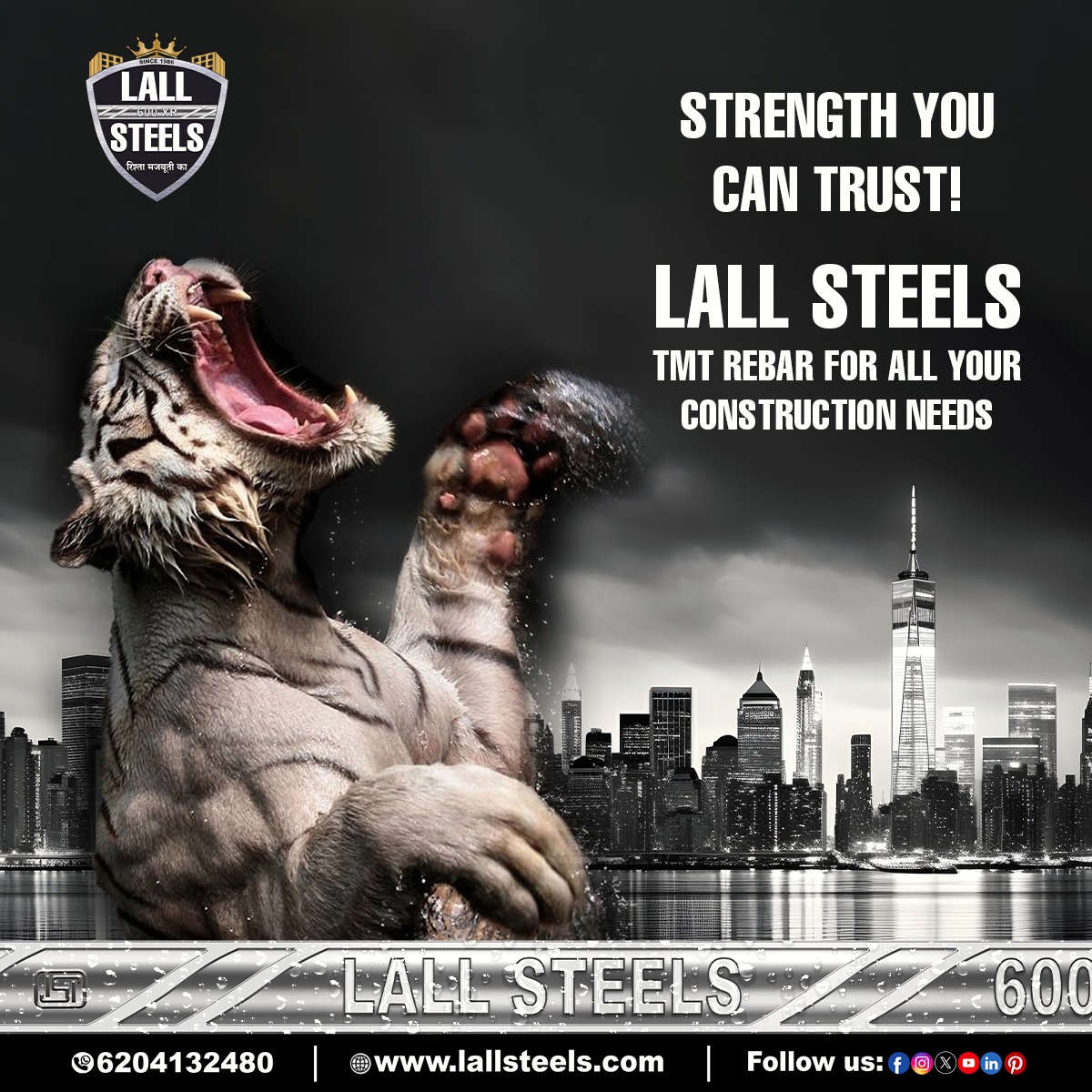 LalSteel's tweet photo. Strength you can trust! Lall Steels TMT rebar for all your construction needs
.
.
For Trade Enquiry : 6204132480
.
.
#strength #trust #construction #lallsteelstmt #lallsteels600xr #lallsteelstmtbars #tmt #steel #600xr #tmtbars #tmtrebars #rebars #lalsteel #lalsteel600xr https://t.co/1nLuwewEV8
