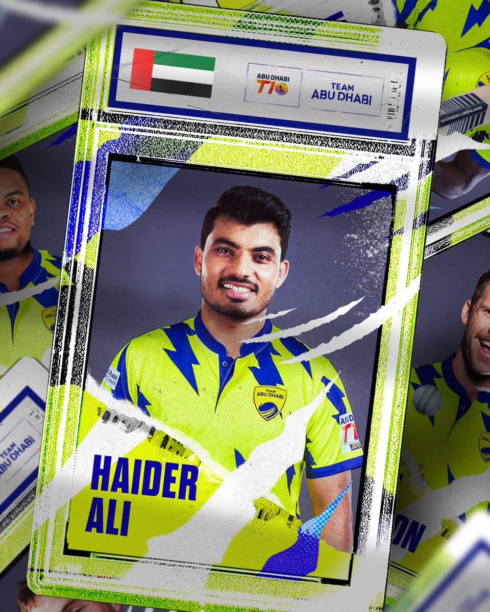 Haider Ali (@haideraliuae) on Twitter photo Excited to be a part of <a href="/TeamADCricket/">Team Abu Dhabi Cricket</a> looking forward for season 8 pray for me guys Excited to be a part of <a href="/TeamADCricket/">Team Abu Dhabi Cricket</a> looking forward for season 8 pray for me guys