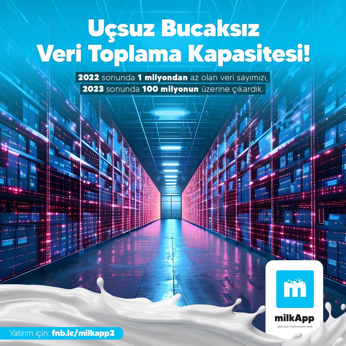 2022 yılı sonunda 1 milyondan az olan veri sayımızı, 2023 yılı itibarıyla 100 milyonun üzerine çıkarak kayda değer bir büyüme gösterdik. ✨

Yatırımcımız olmak için: fnb.lc/milkapp2
<a href="/fonbulucu/">fonbulucu</a>